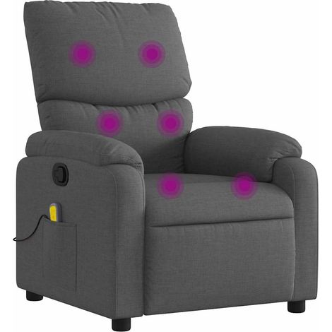 Maison Exclusive - Massagesessel Dunkelgrau Stoff