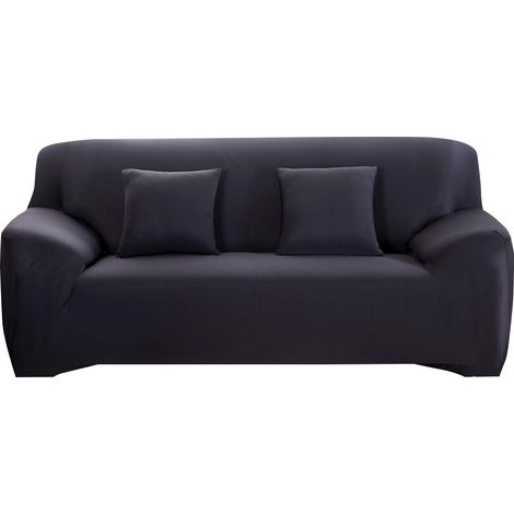 Housse De Canapé - Élastique Anti-Dérapante Et Étanche - Pour Causeuse - Noir - 1 Pièce (1/5)
