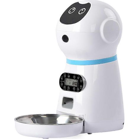 Automatischer Katzenfutterautomat mit Zeitschaltuhr, LCD-Bildschirm und Dual-Power-Funktion