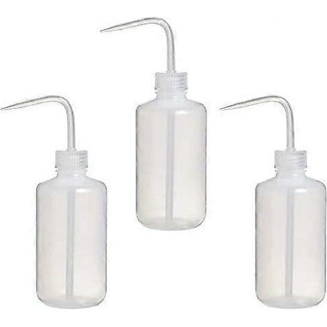 Lot de 3 arrosoirs de 250 ml, flacons d'arrosage souples en plastique de sécurité pour plantes artificielles et petites plantes d'intérieur en pot, bec coudé et étanche. (1/5)