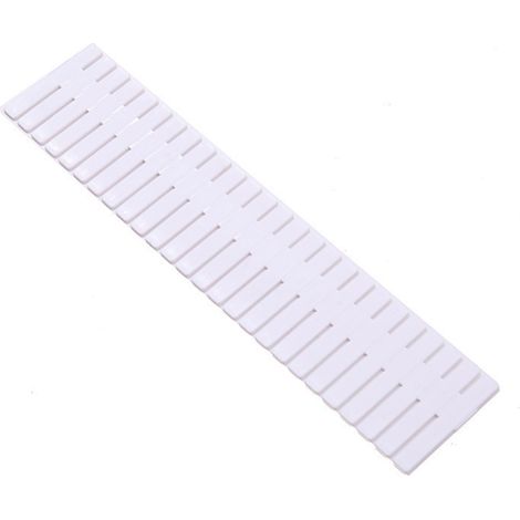 4-teiliger Schubladenorganizer mit herausnehmbarer weißer Trennwand (37 x 7 cm) für die Aufbewahrung zu Hause (1/3)