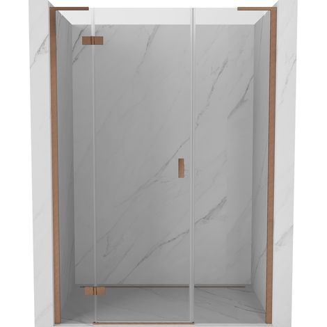 Mexen Mist-H L porte de douche battante gauche 150 cm, transparent, cuivre brossé - 8A5L-150-001-65-00-L (1/5)