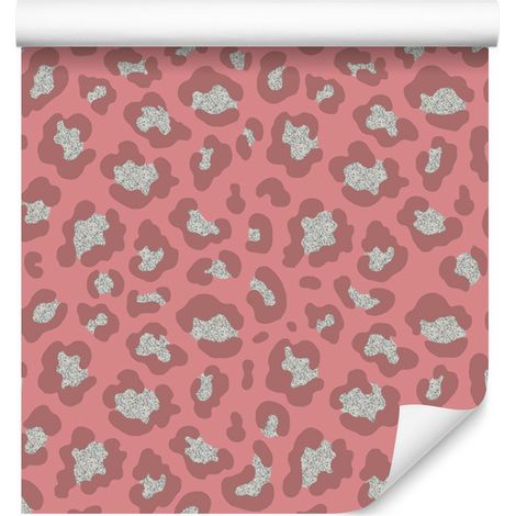 Carta da parati in pelle color oro rosa, rosso e corallo, 50x1000 cm (1/5)