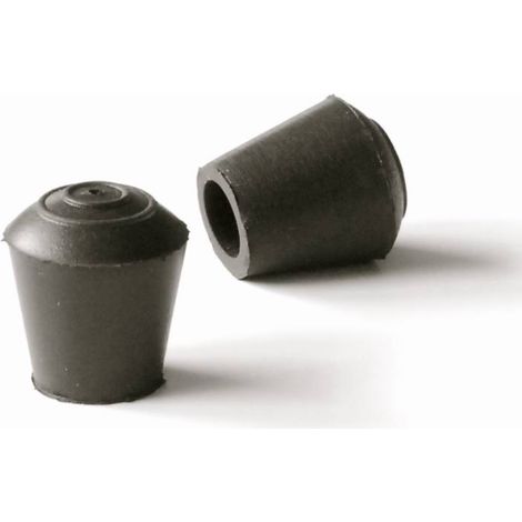 Ajile - Embout caoutchouc enveloppant NOIR pour tube de diam. 10 mm