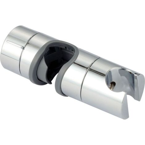 Support de douchette réglable pour barre de douche coulissante de 18 à 25 mm de diamètre, chromé poli, support de douchette de rechange (1/5)