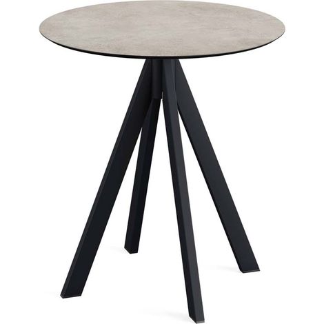 Table de bistrot Infinity avec piètement noir + plateau HPL  Ø70 cm - Veba