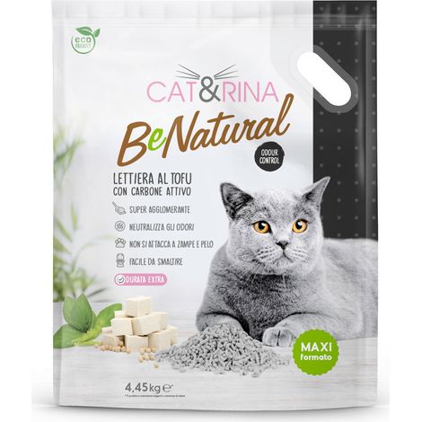 BeNatural lettiera di origine vegetale al tofu al carbone attivo 10 litri