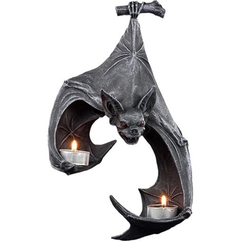 Bougeoir mural chauve-souris, bougeoir, sculpture suspendue d'Halloween (1/4)