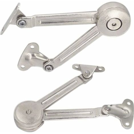 Lot de 2 compas à système d’amortissement pour abattants de portes relevables de placard - Lot de 2 compas à système d’amortissement pour abattants de portes relevables de placard de cuisine (1/5)
