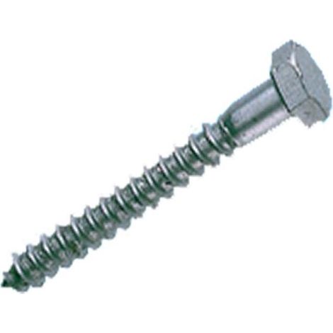 tornillo tirafondo cabeza hexagonal 10x140 barraquero din 571 (caja 0.5 unidades)