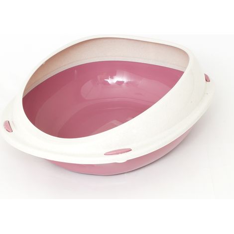 Lettiera Toilette Per Gatti Ovale 45x36x15,5cm Modello 700088 Colore Rosa (1/4)