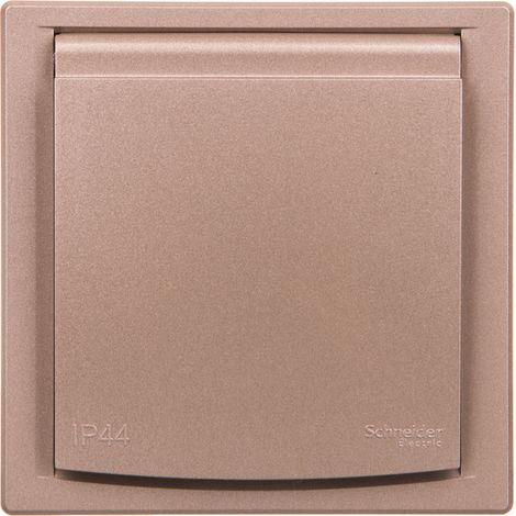 Asfora Base de enchufe schuko IP44 con marco (monof谩sico) marr贸n EPH3100369