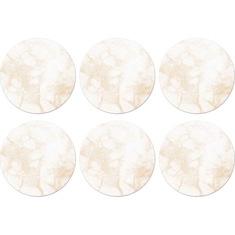 POSAVASOS Mármol - Blanco - Oro - Lujo Set de 6 10x10 (1/5)
