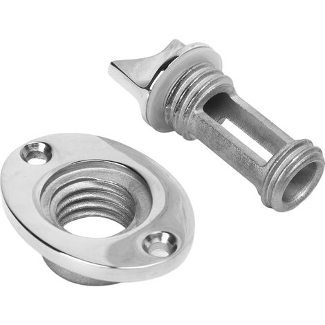 Bouchon de vidange marin 1 pouce en acier inoxydable, type à vis, vanne de vidange pour bateau avec joint torique pour remplacement (1/5)
