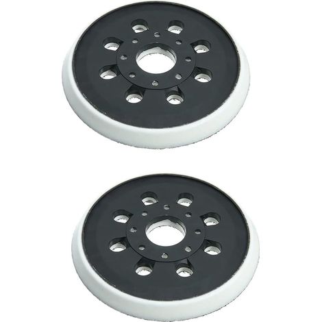Lot de 2 patins de ponceuse de rechange à 8 trous de 12,7 cm, compatibles avec Bosch GEX 125-1 AE, PEX 220 A, PEX 220 AE (1/4)