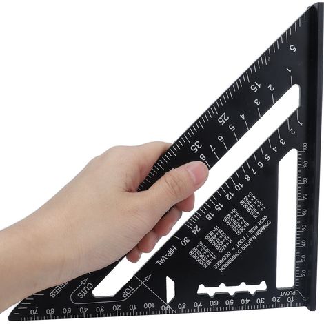 Dreiecklineal 7 Zoll Zimmermannswinkel aus Aluminium, tragbares Messwerkzeug für Heimwerkerarbeiten (1/5)