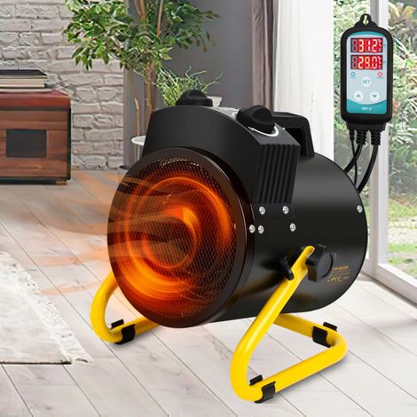 Swanew – Chauffage de serre 2000W avec régulateur de température – Protection IPX4 – Pour serres et garages – Débit 239 m³/h (1/5)