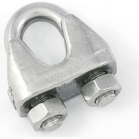 Morsetto per funi Ø 4 mm. in acciaio Inox A4 - AISI 316 - 4 pz.