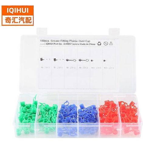 Lot de 180 capuchons anti-poussière pour graisseurs (vert, bleu, noir, M6, M8, M10) et lot de 800 capuchons antidérapants pour graisseurs (M6 rouge + M8 vert + M1 (1/5)