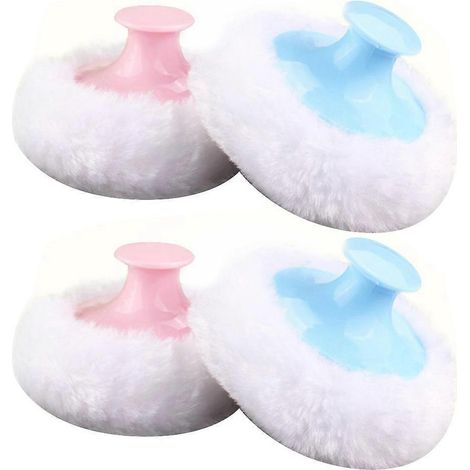 Lot de 4 houppettes à poudre pour bébé avec manches courts-M-Multi (1/4)