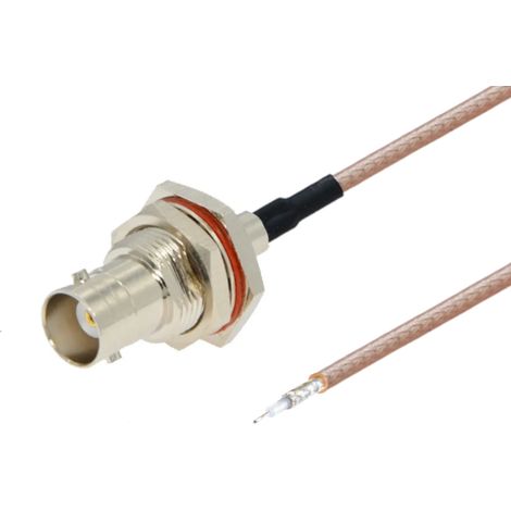 Cable pigtail BNC con conector / soldar RG316 50ohm 20cm