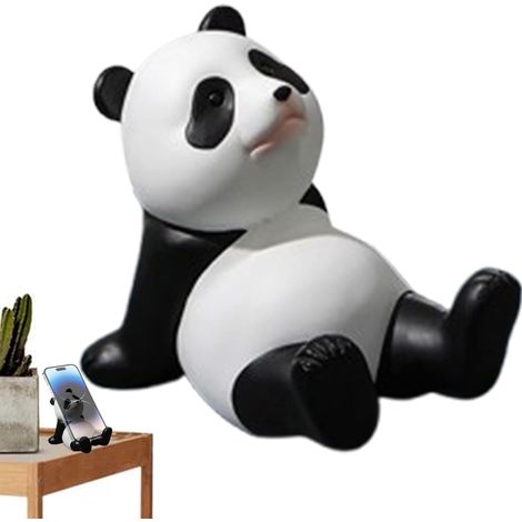 Soporte para teléfono con forma de lindo panda: accesorios multifuncionales con forma de dibujos animados para la oficina. (1/4)