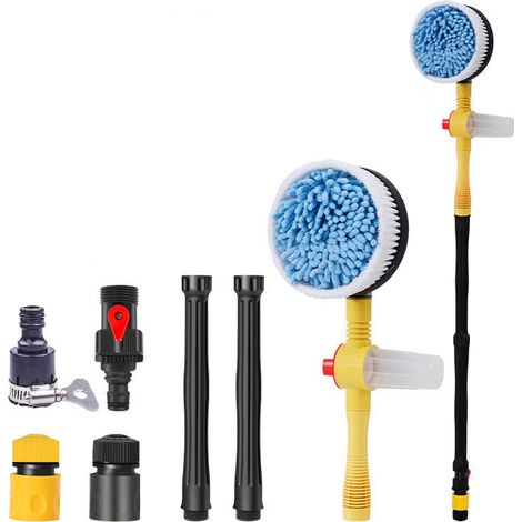 Brosse de lavage de voiture, balai de lavage de voiture rotatif automatique, nettoyeur de voiture portable pour la maison (1/3)