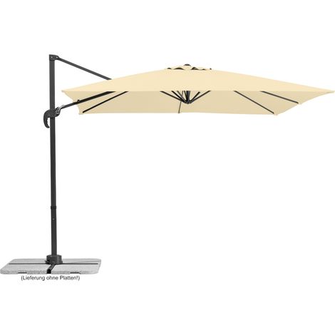 Schneider Ampelschirm Rhodos Junior natur 270 x 270 cm inkl. Sonnenschirmhülle Ampelschirm (1/5)