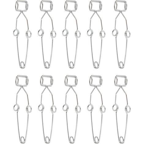 10 Pinces à tubes en acier inoxydable résistant à haute température, poignée ergonomique pour laboratoire (1/5)