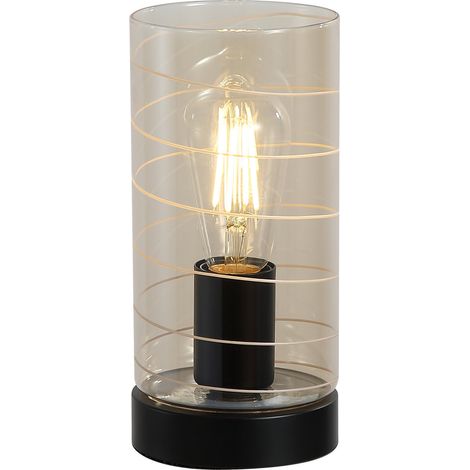 Searchlight Broughton Lampe de table, verre ambré 1x E27 (1/5)