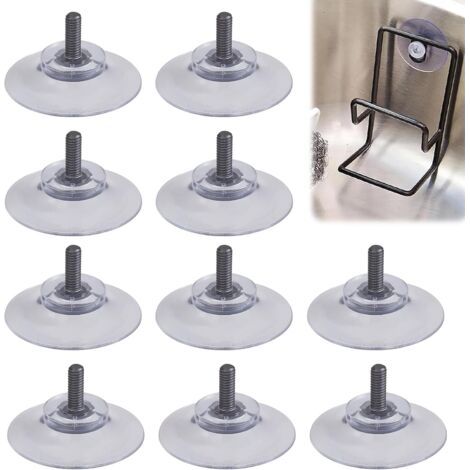 Set mit 12 Schraubsaugnäpfen, Glassaugnäpfen, transparenten Saugnäpfen mit Gewinde, Fenstersaugnäpfen, PVC-Kunststoffsaugnäpfen, für Wohnmobile, Fenster, Badezimmer, Transporter