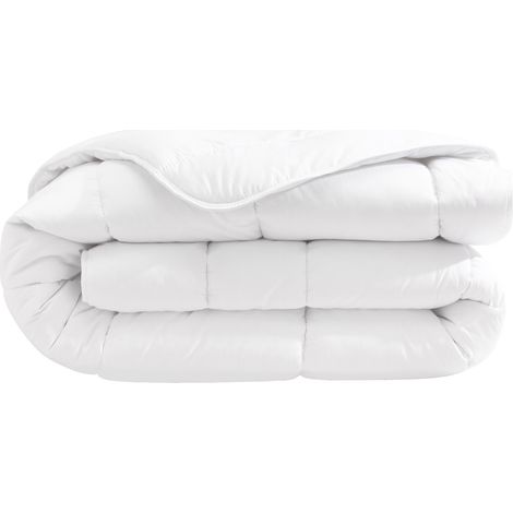 Couette mi-saison éco naturelle enveloppe coton bio 350g Someo 140x200 (1/4)