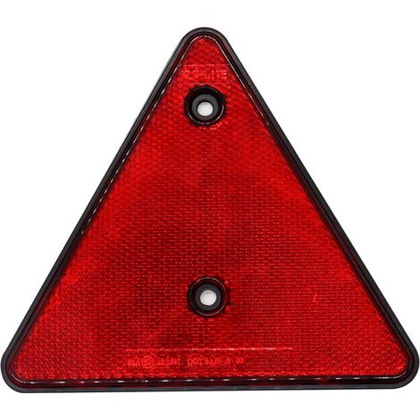 SABIR Catadioptre triangulaire rouge pour caravane et remorque (1/4)