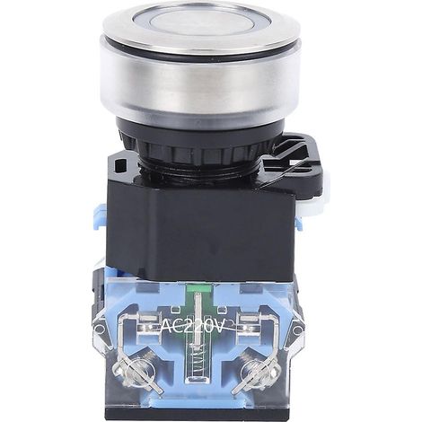 Interrupteur à bouton-poussoir industriel non lumineux à verrouillage automatique de 30 mm, alimenté en 220 V CA. Fonction de verrouillage automatique. (1/5)