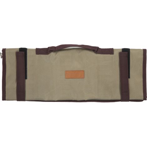 Sac de rangement pour sardines de tente, anse simple, poche en filet, toile Oxford, piquets de camping, marteau, rangement, vert kaki (1/5)