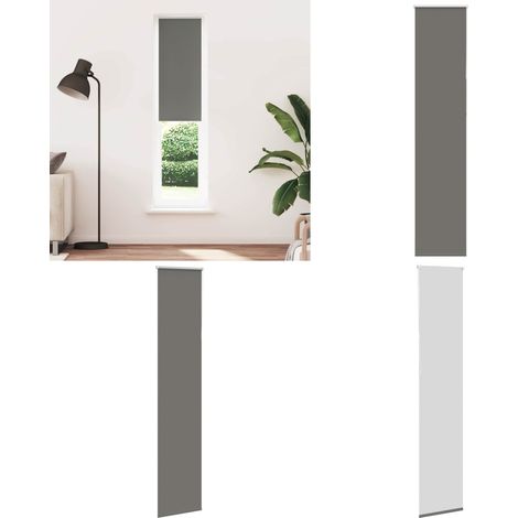 vidaXL Verdunkelungsrollo Grau 60x230 cm Stoffbreite 55,7 cm Polyester (1/5)