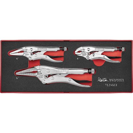 Jeu de pinces grip Foamx2 tray 3 pièces Teng Tools TEZVG03 (1/2)