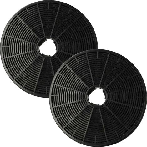 vhbw 2x filtro a carboni attivi compatibile con Klarstein Skyfall Smart 10035379, 10035378 cappe aspiranti - 17,5 cm