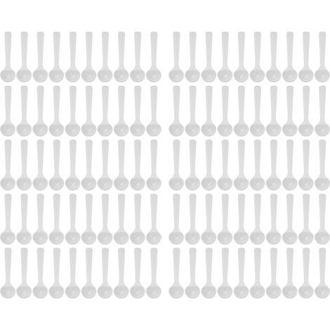 100-teiliger Düngerlöffel aus Kunststoff, 2 ml/1 g, hitzebeständiger Messlöffel für den Gartenbau (1/5)