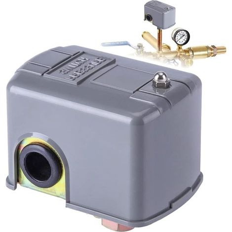 Pressostat pompe à eau 40-60 PSI – Réglable 110V-230V – Filetage ZG1/4' – Plage de pression 0,8-5,0 bar – Compatible pompes auto-amorçantes (1/5)