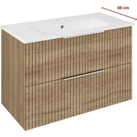 CIRASA STRIP meuble sous-vasque 78x54x39cm, chêne alabama