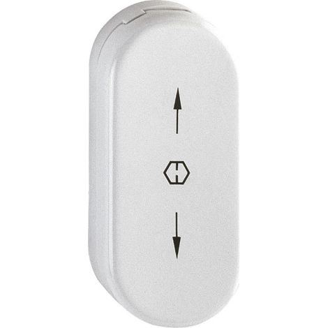 Hoppe – Rosace pour porte à cache entraxe 43 mm – Aluminium blanc RAL 9010 – Fixation non visible pour vis M5 – Pour châssis