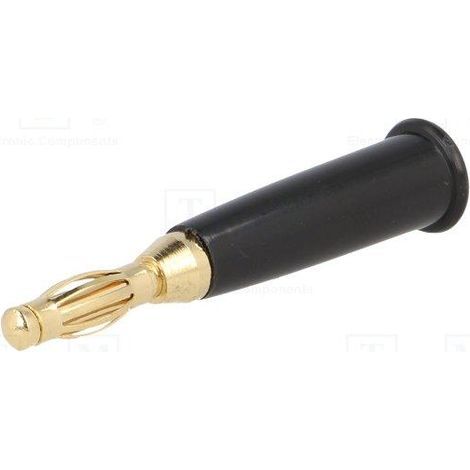 Banane Câble aérien mâle 4mm soudé 5mm maximum Bc003black
