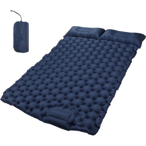 Matelas de Camping Gonflable Double avec Oreiller Ergonomique, Imperméable en Nylon pour Randonnée et Marine (1/5)