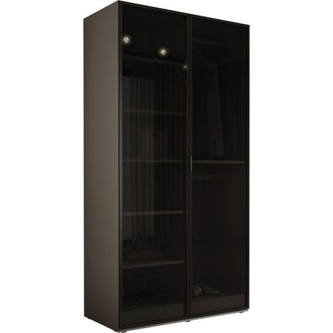 Armoire : Gris Platine / Verre Antisol, 100 x 200 x 51 cm (1/5)