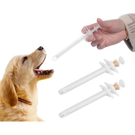 Lance Pilule Chat Chien 2 Pièces en Plastique Pet Pill Poppers Handy Durable Pet Pill Distributeur Tablettes médicales Outil d'alimentation pour Chiens et Grands Chats (1/5)
