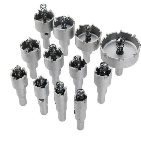 12-teiliges Hartmetall-Lochsägen-Set – je 15, 16, 18, 20, 21, 22, 25, 26, 28, 30, 35, 50 Stück. Praktisches Werkzeug. (1/5)