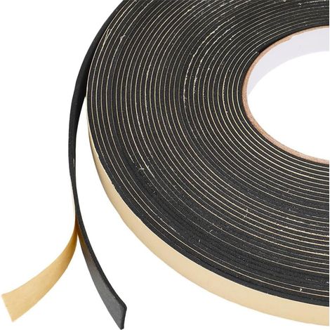 Joint Porte Bande Autocollante Epdm 10m X 10mm X 1mm Noir Fenêtre Isolation Thermique 1 Rouleau (1/5)