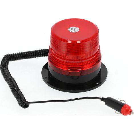 Ortviai Feu de signalisation d'alerte magnétique avec allume-cigare pour véhicules 12-48 V, rouge, ABS (1/5)