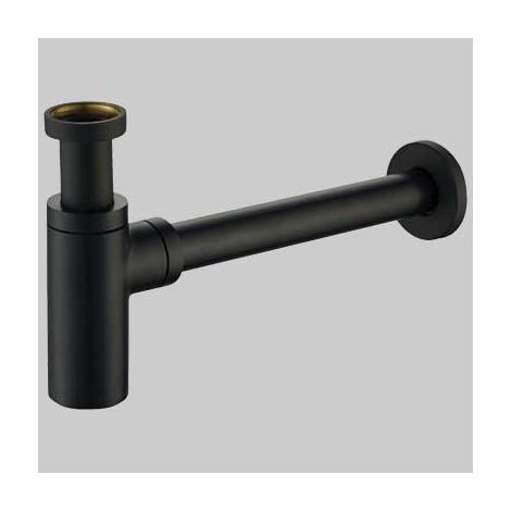 SIFONE ARREDO TONDO NERO  1 1/4 x 32     MADE IN ITALY